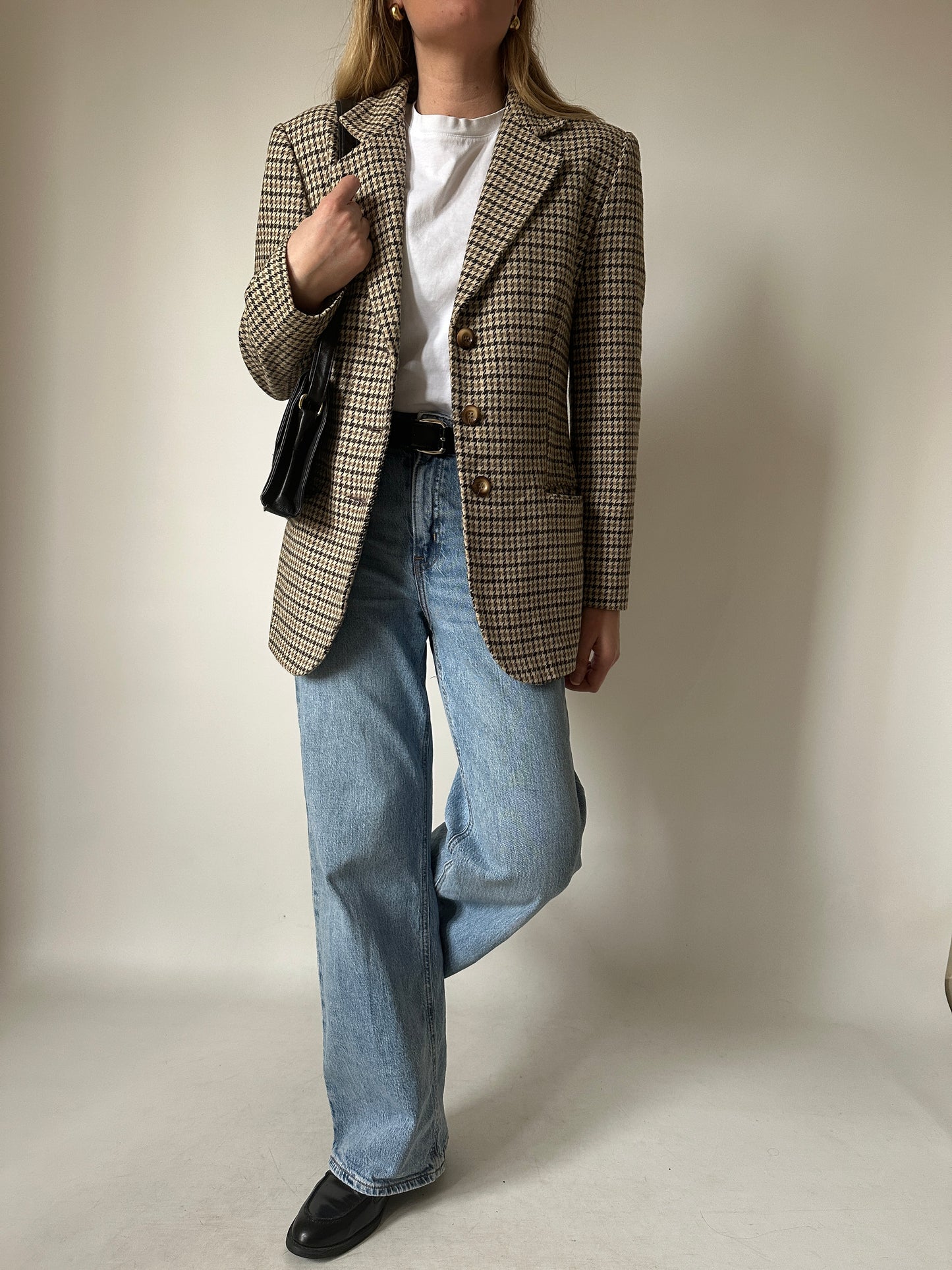 ALBA FORNARI pied de poule blazer