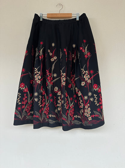 Millefiori wool blend skirt