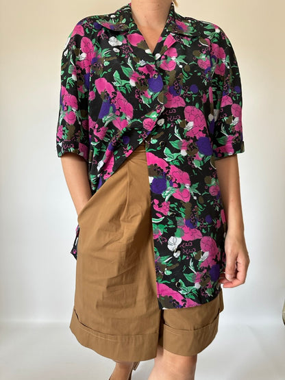 Vintage tailored floral shirt
