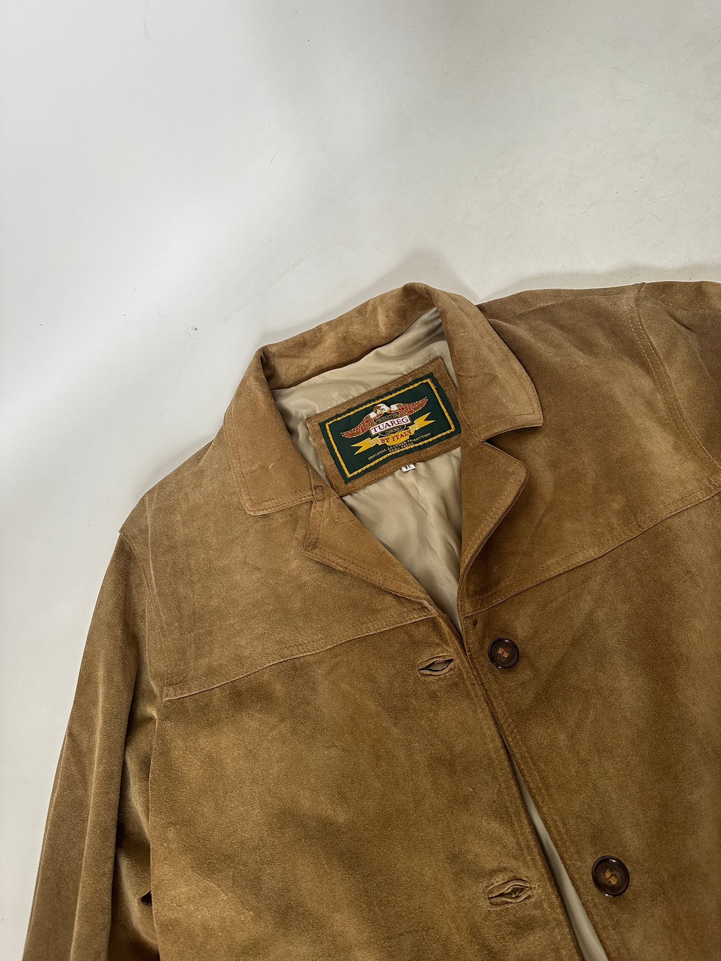 Real suede camel jacket