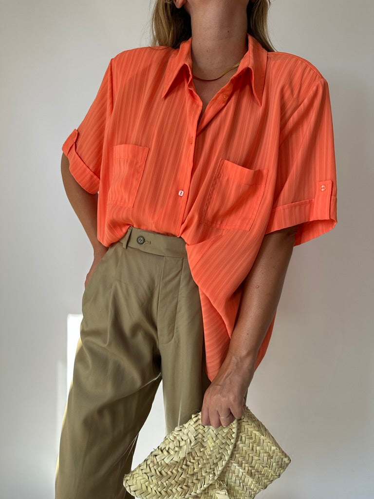 Orange maxi shirt