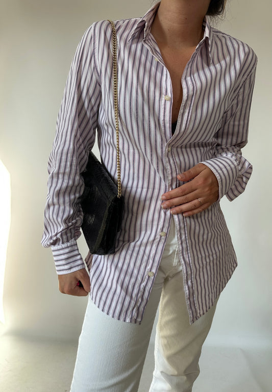 Trussardi striped lilac shirt