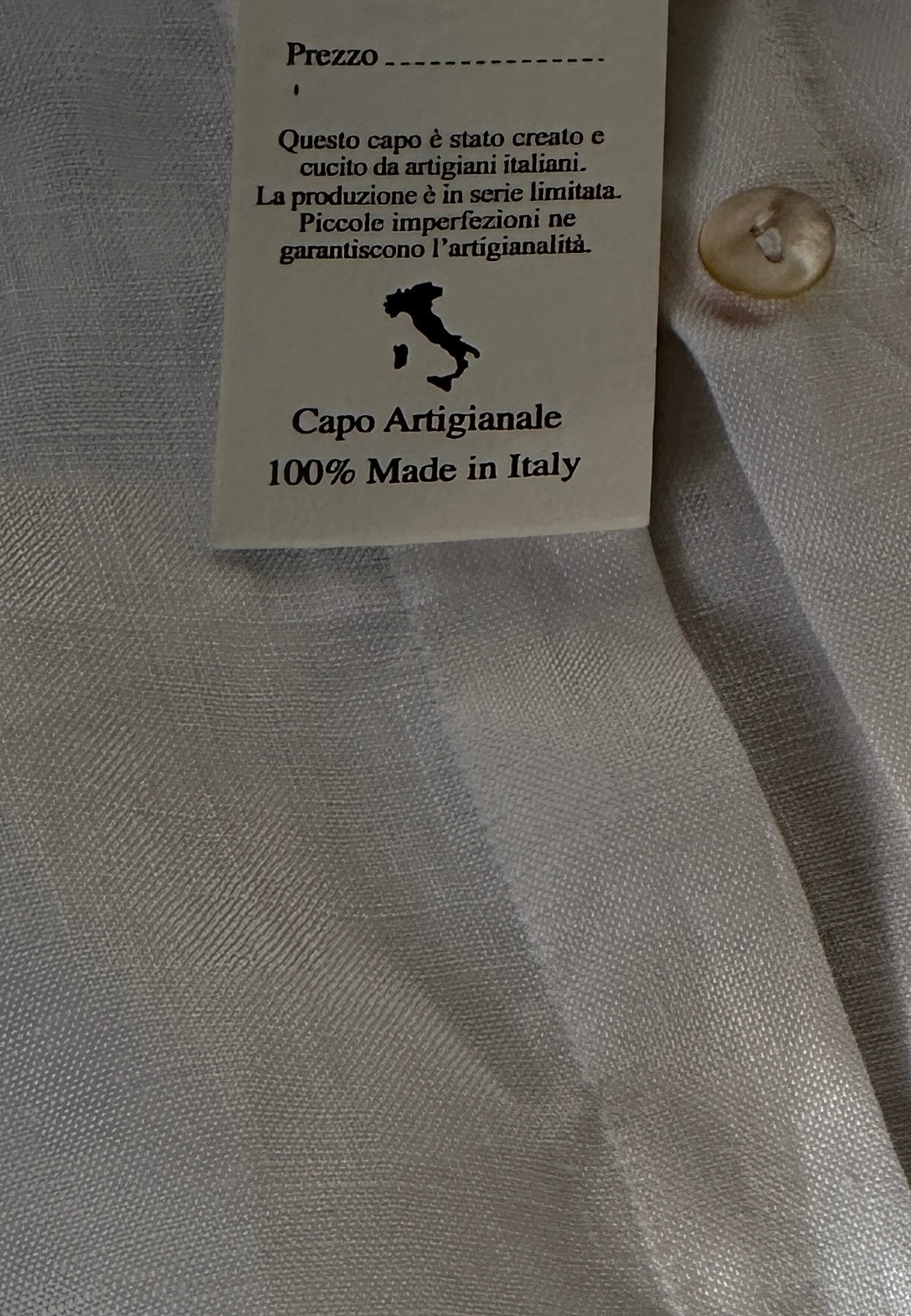 Camicia sartoriale in lino Positano