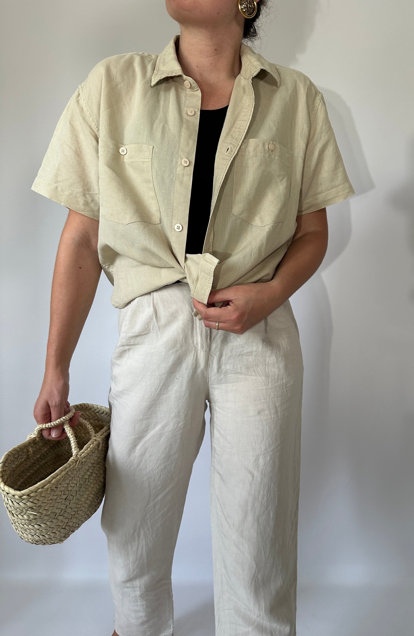 Wrangler linem and cotton shirt