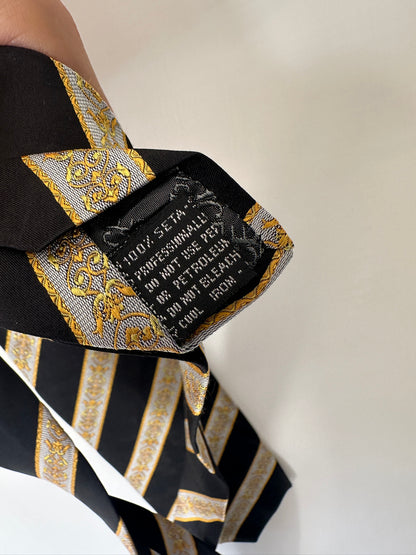 Versace logo silk tie
