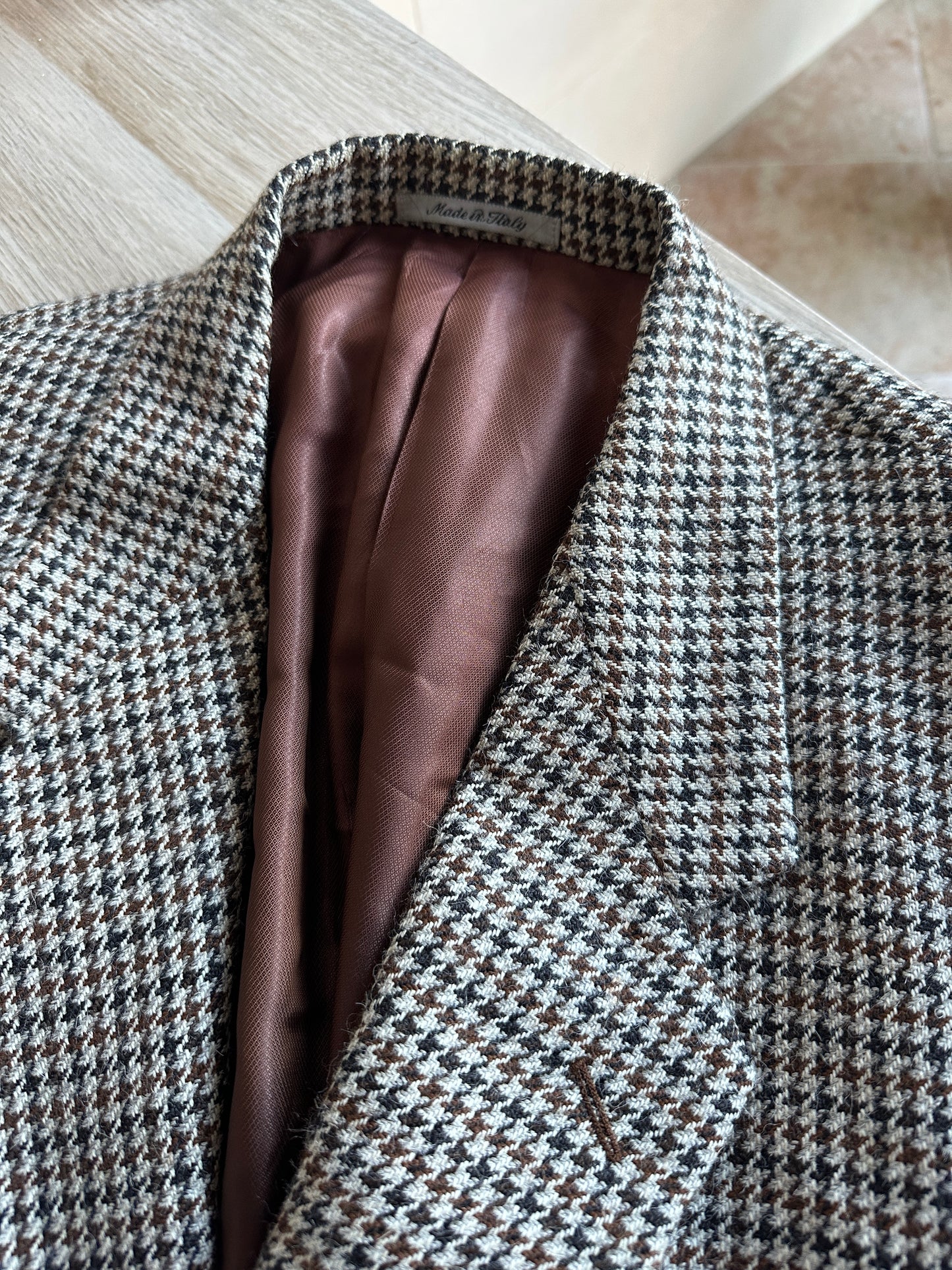 Pied de poule wool blazer