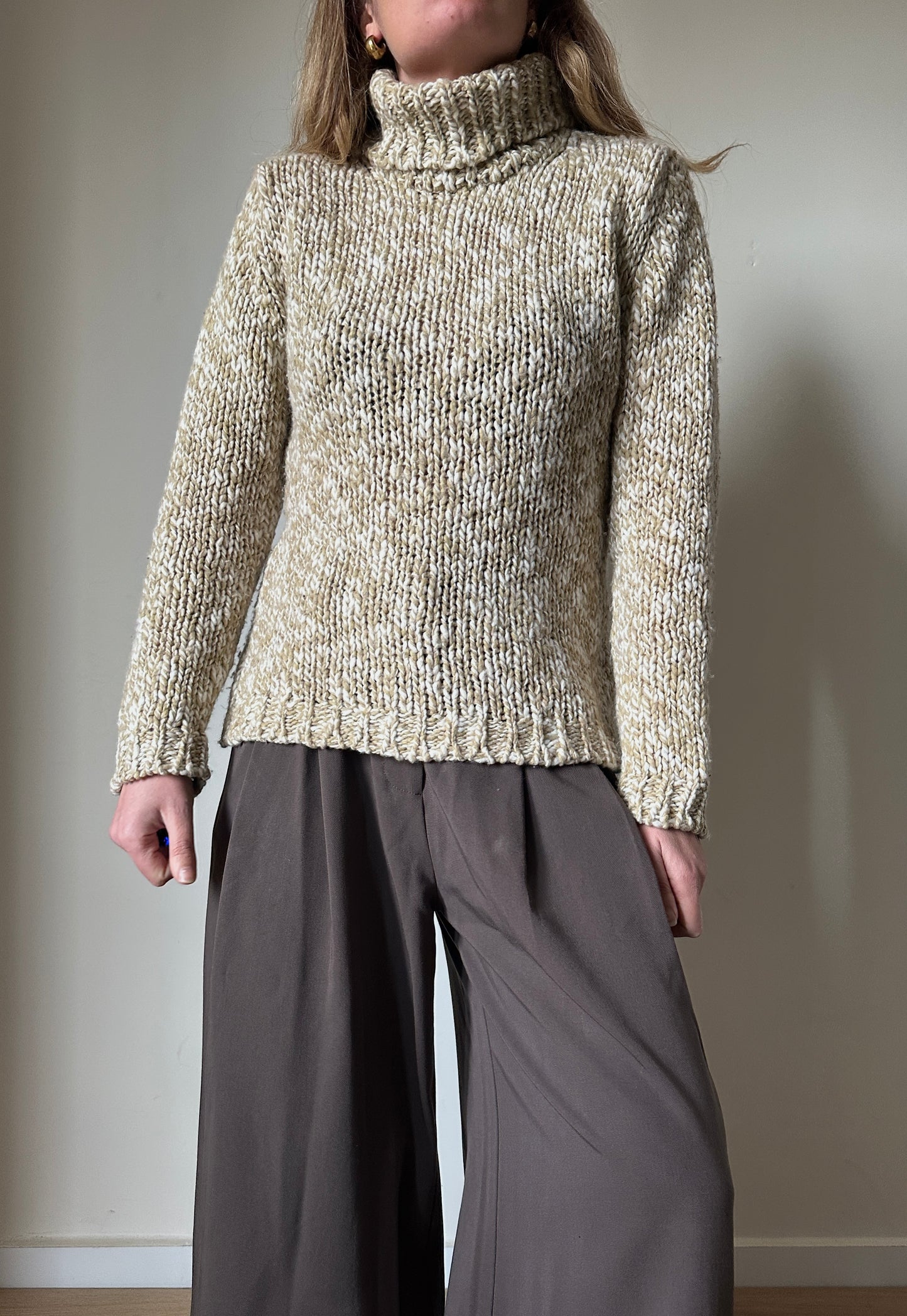 Maglione lana collo alto