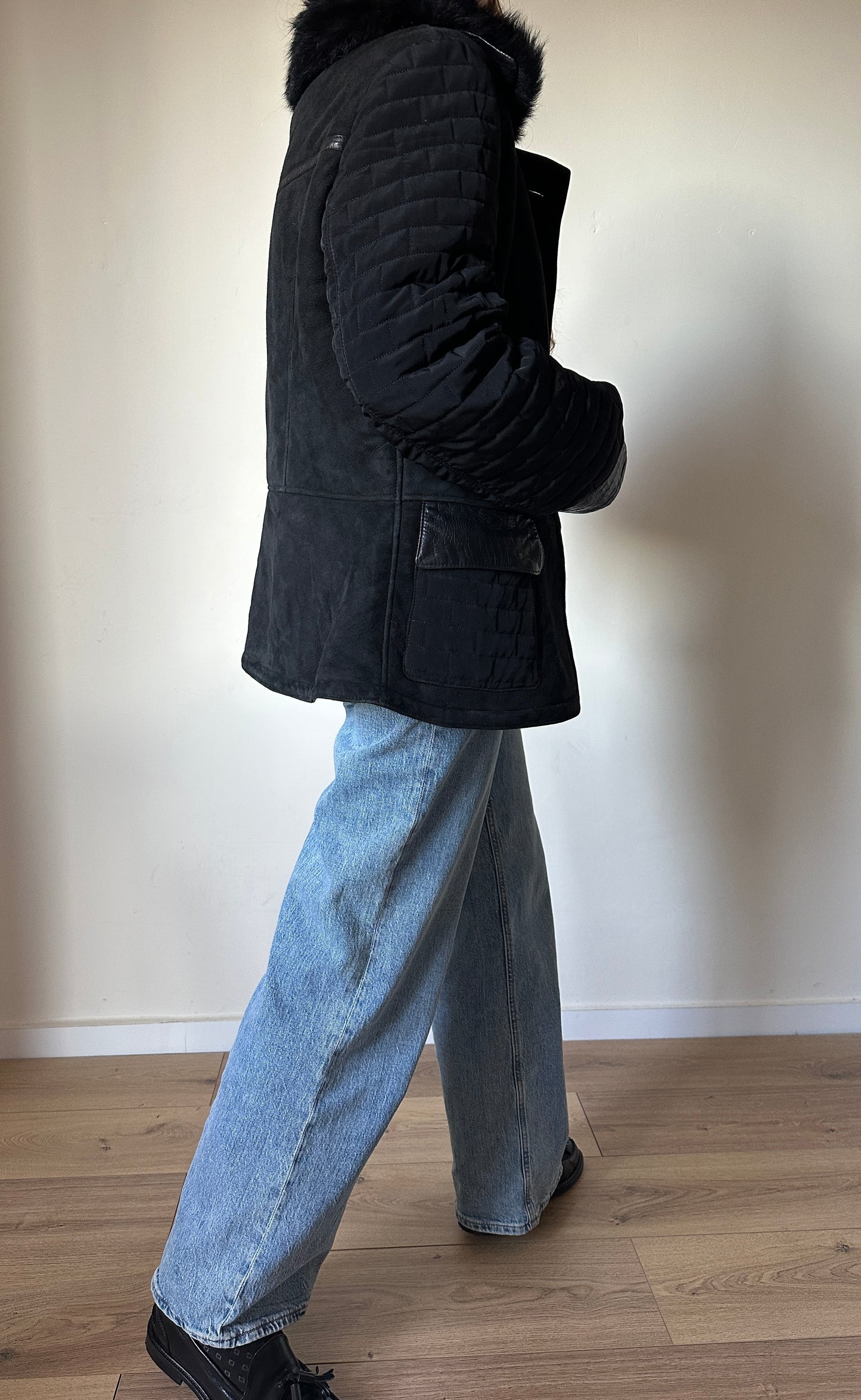 Black blazer Shearling