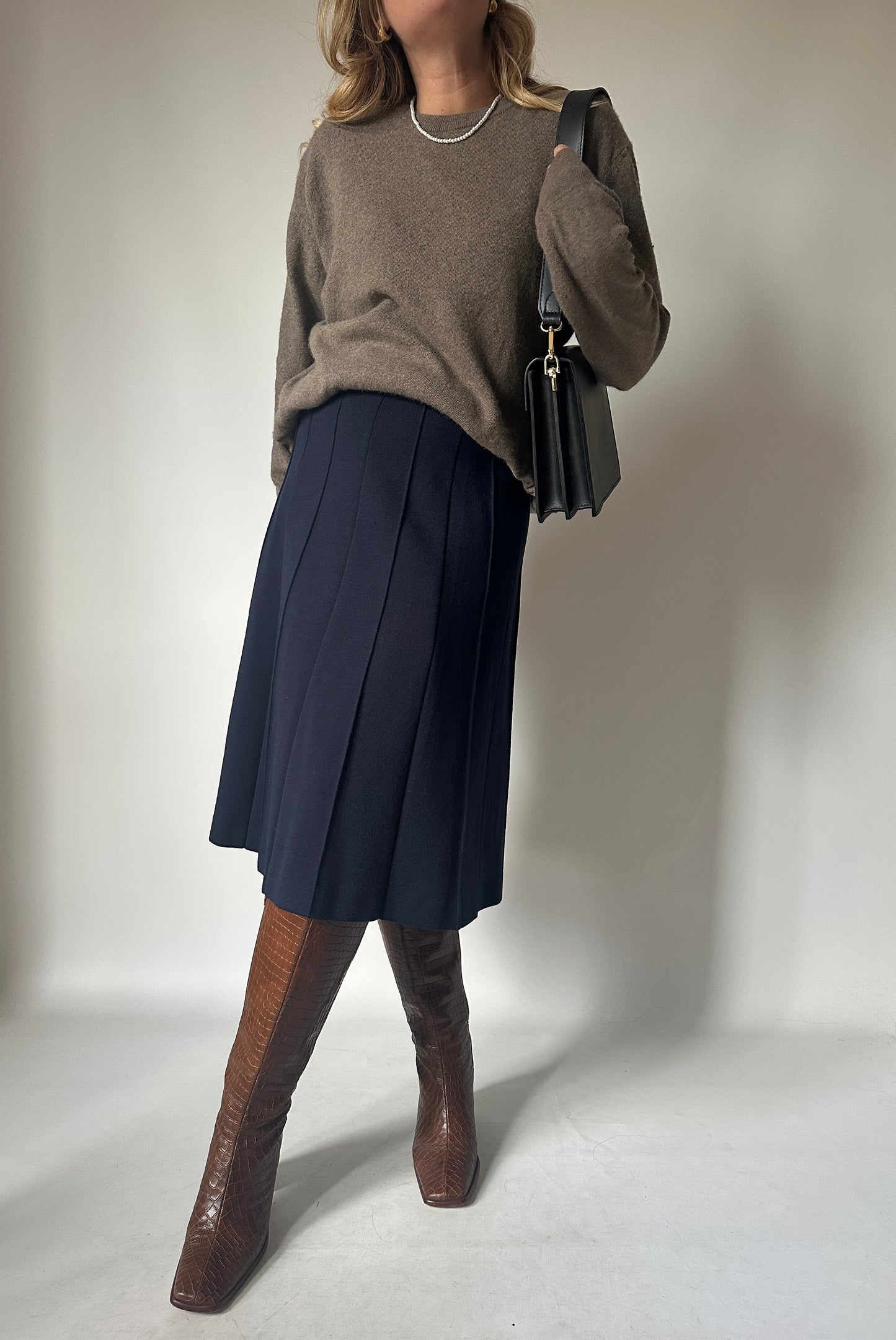 Tortora wool and cachemire sweater