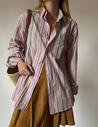 Sergio Tacchini pink striped shirt