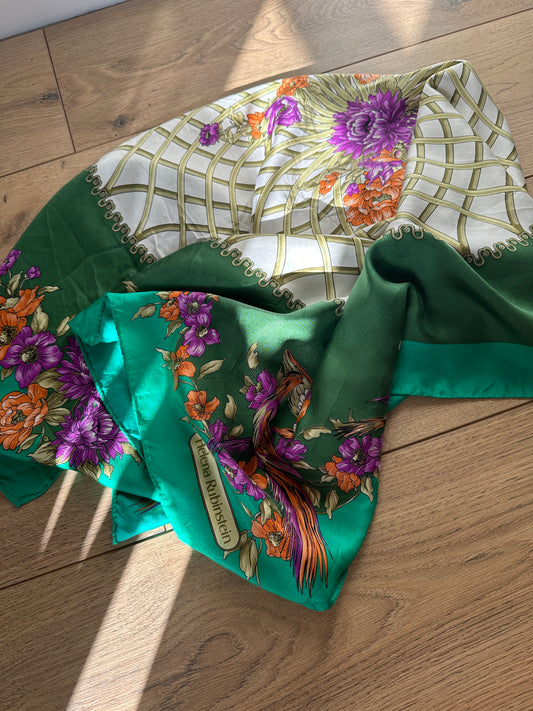 Floral 100% silk foulard