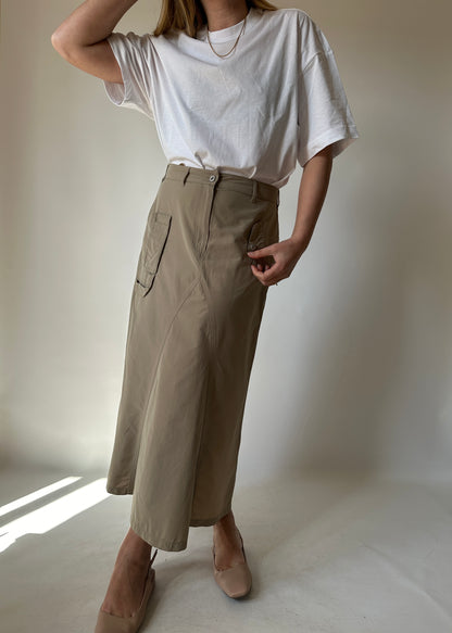 Extra long cotton skirt