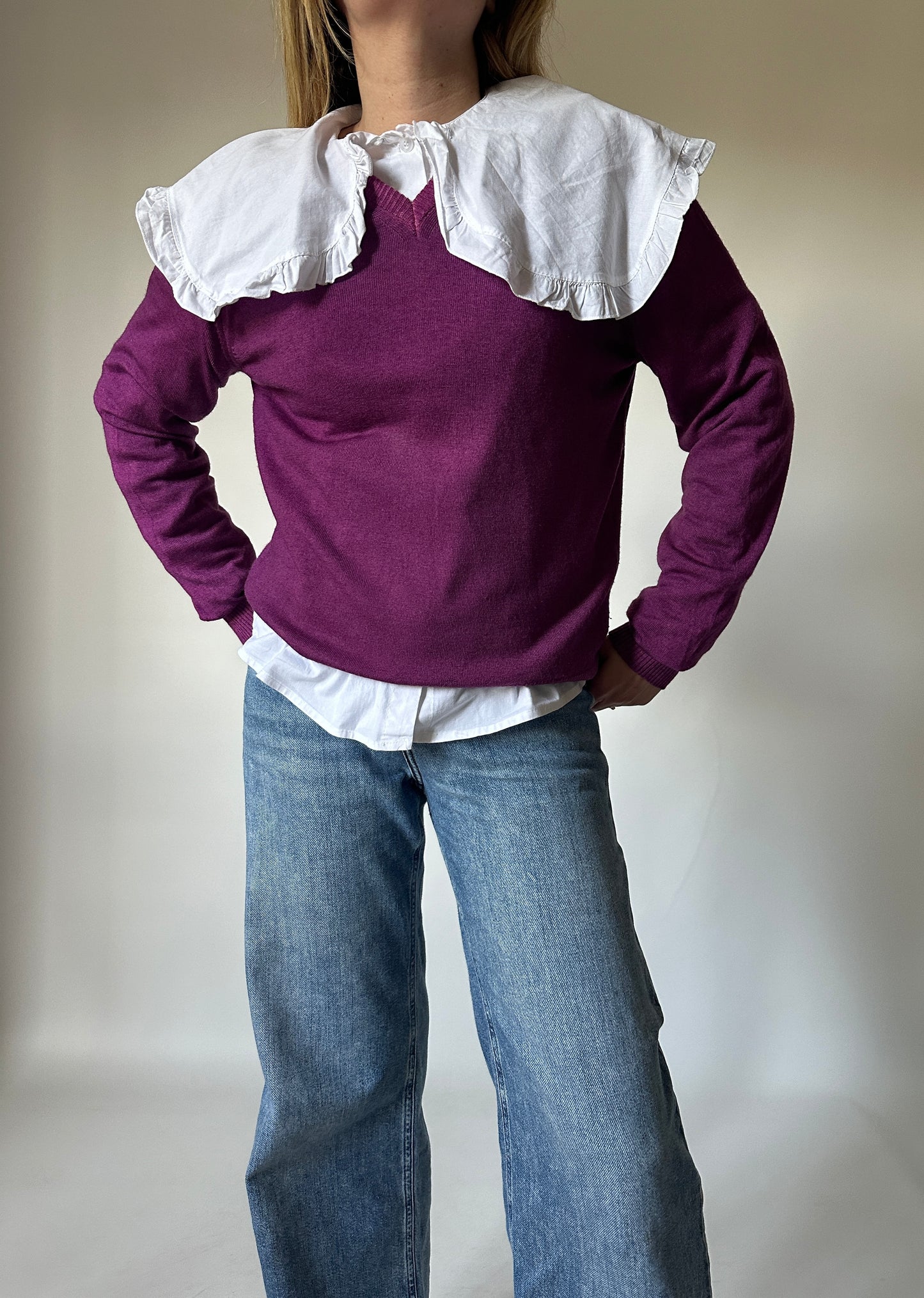 Light merinos purple sweater