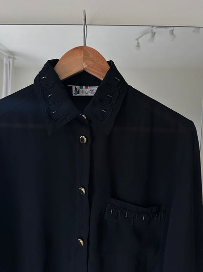 Organza black shirt