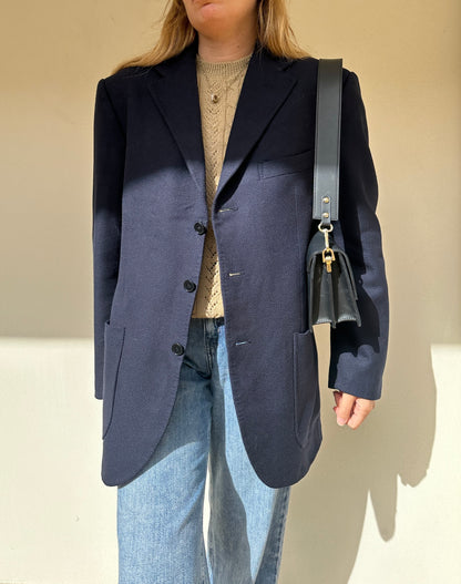 Everyday navy wool blazer