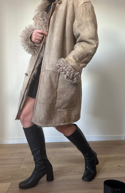 Ice shearling coat