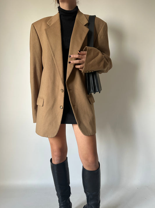 Wool and cachemire camel blazer