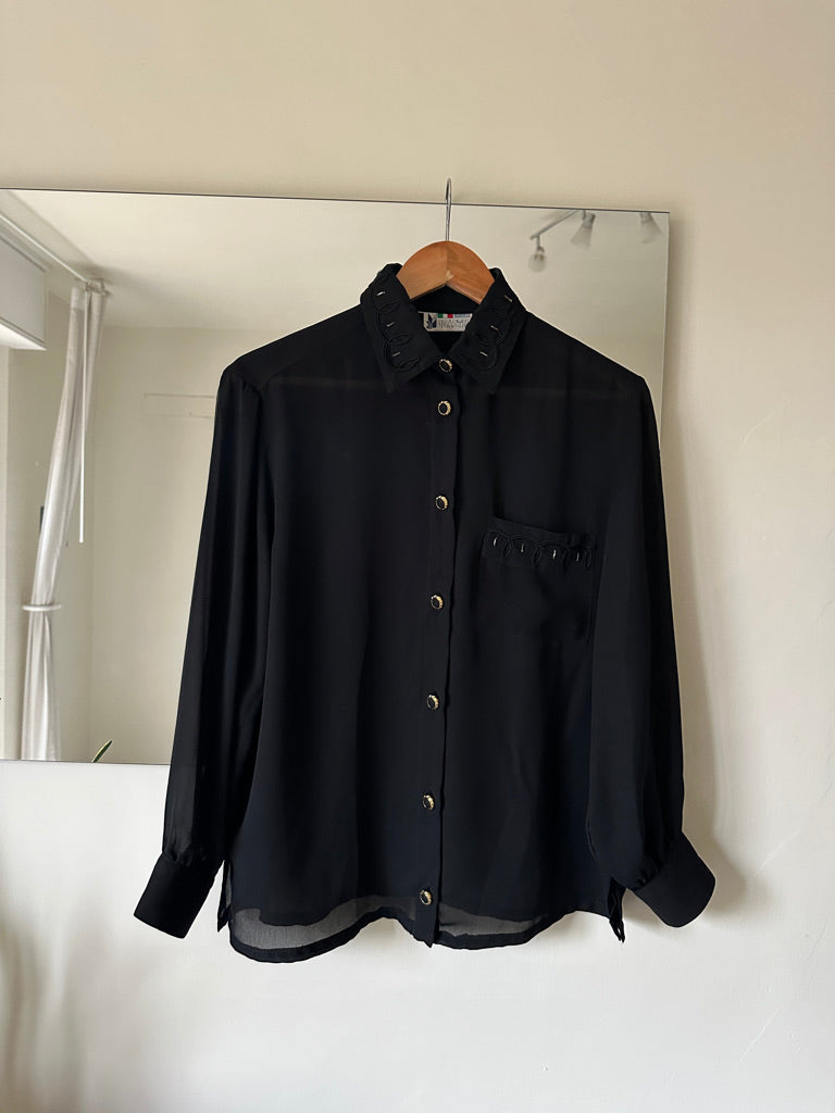 Organza black shirt