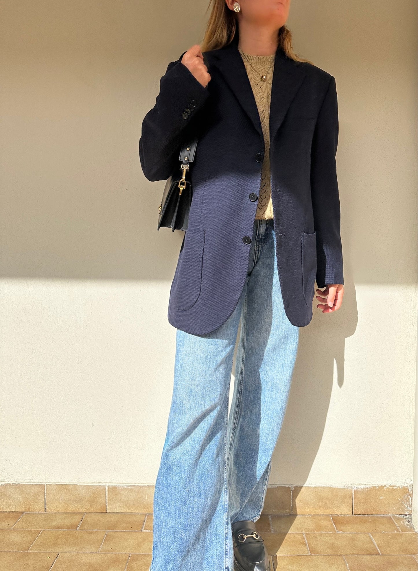 Everyday navy wool blazer