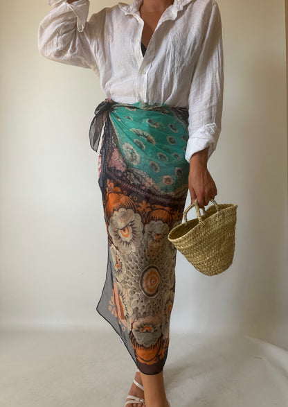 Pareo safari in misto seta