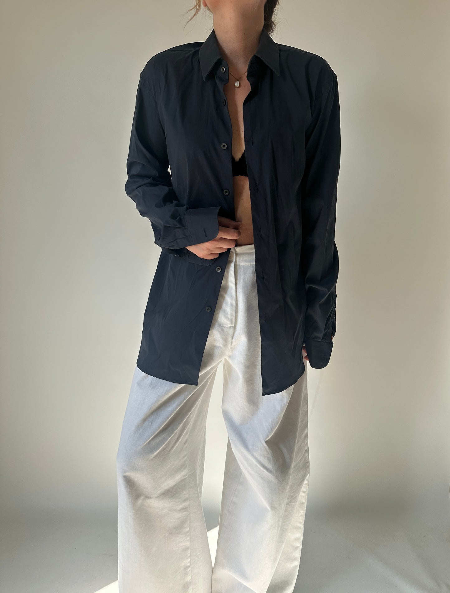 PRADA navy essential shirt