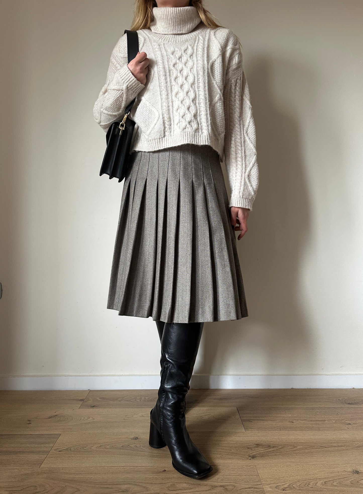 Prince of Wales wool skirt