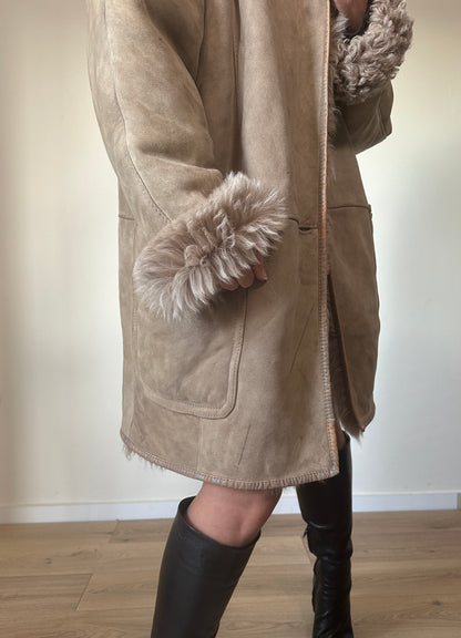 Ice shearling coat