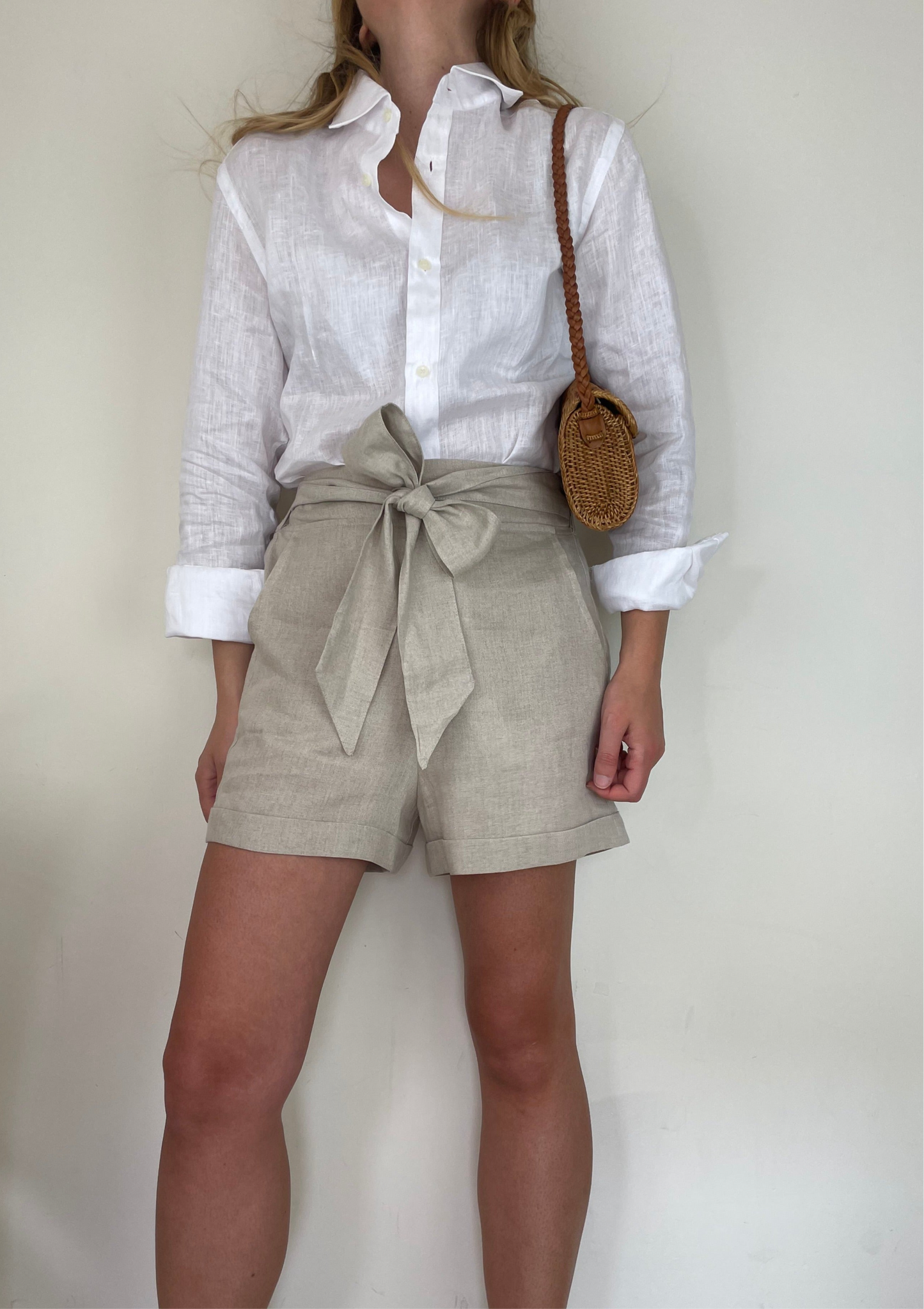 Shorts Daisy in puro lino - corda