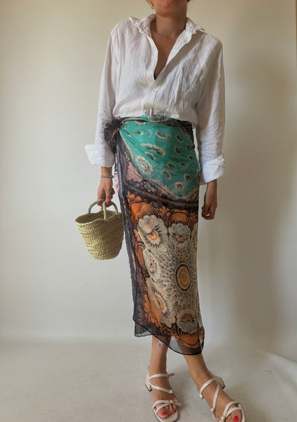 Pareo safari in misto seta