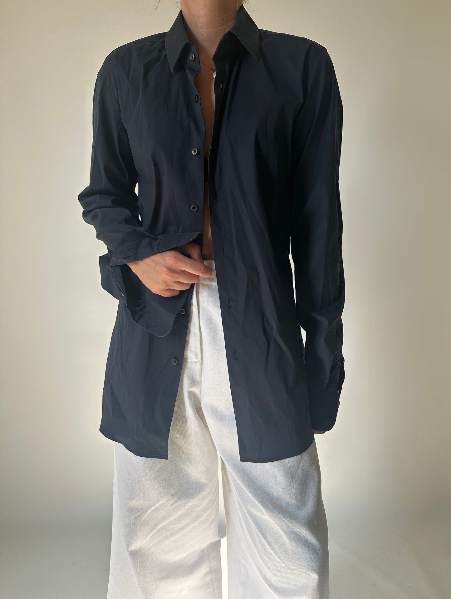 PRADA navy essential shirt