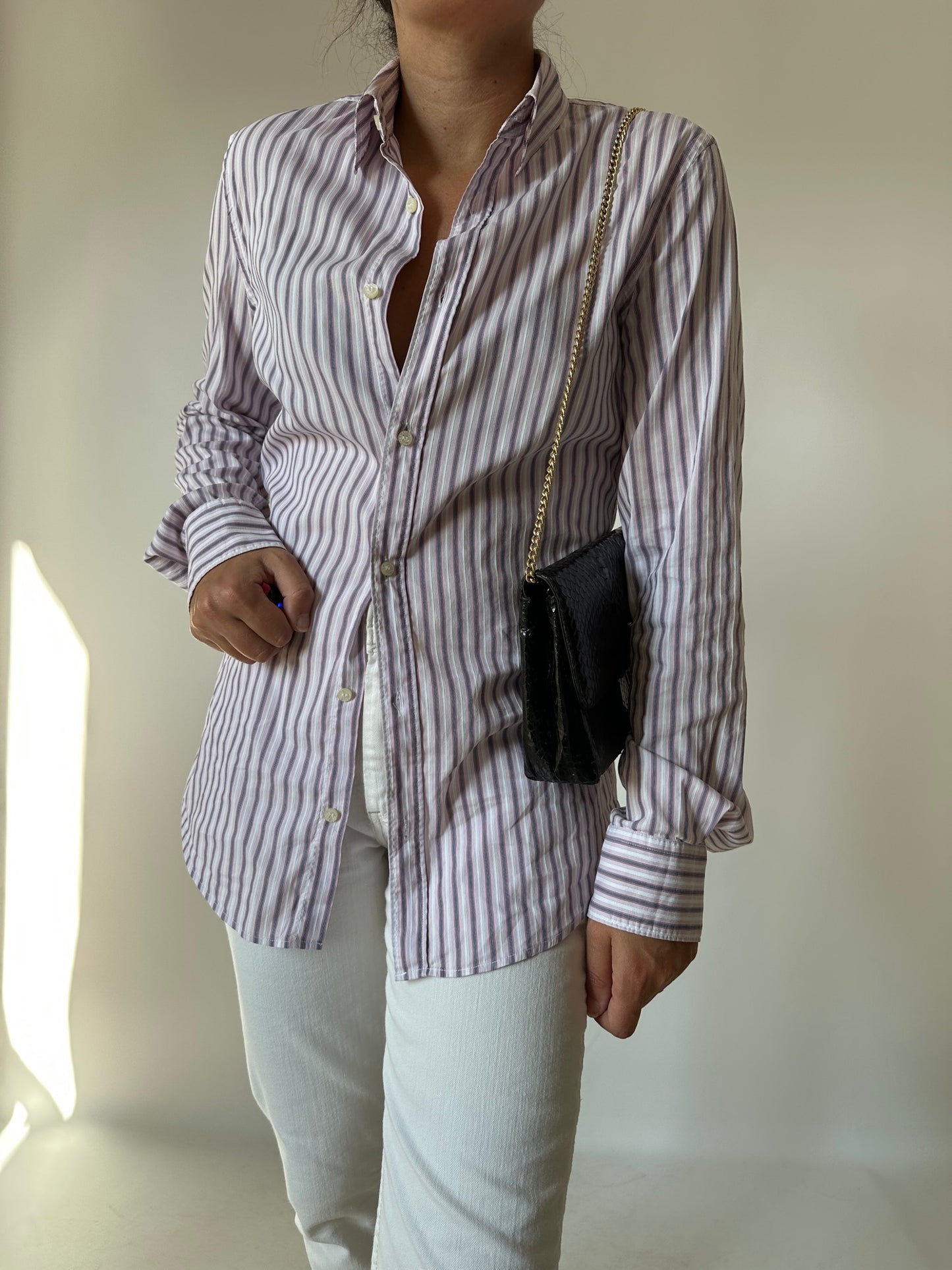 Trussardi striped lilac shirt