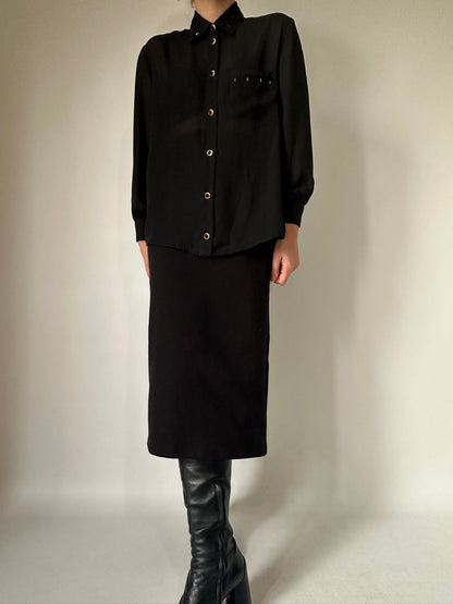 Organza black shirt