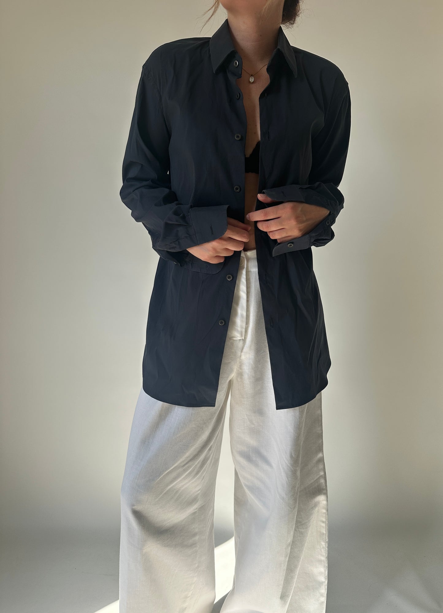 PRADA navy essential shirt