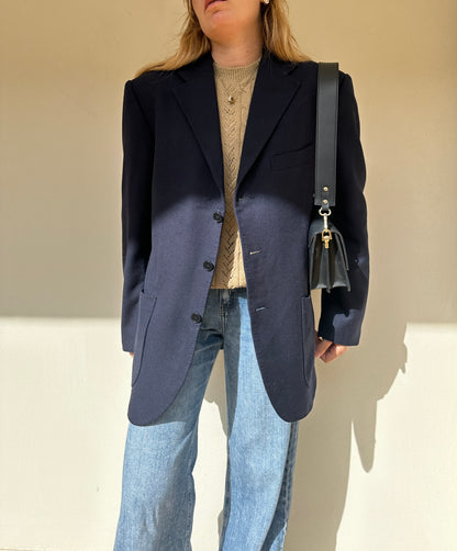 Everyday navy wool blazer