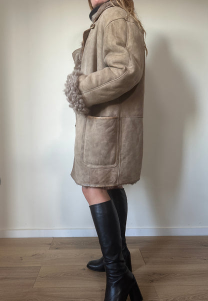 Ice shearling coat