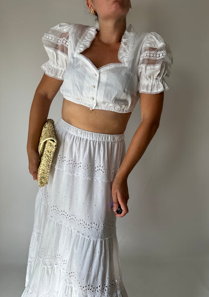 Romantico lace crop top