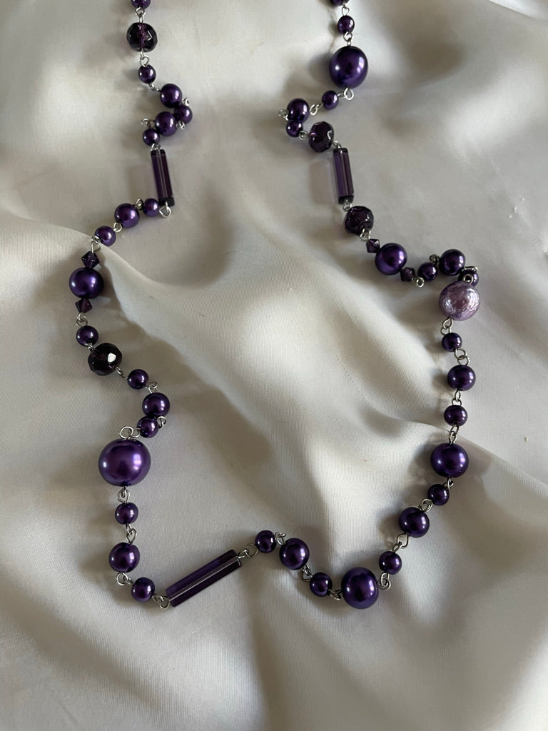 Purple stone necklace