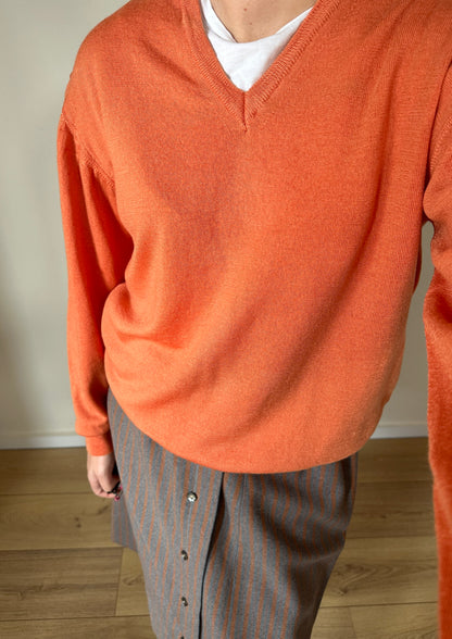 Orange merinos sweater