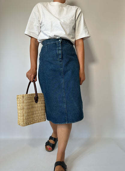 Indispensabile denim midi skirt