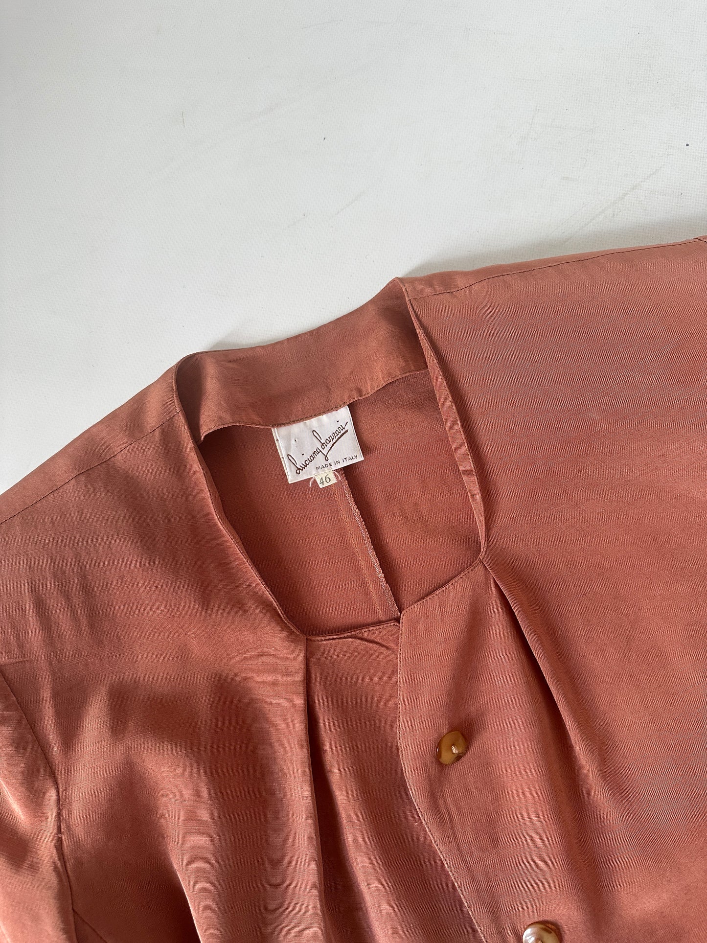 Linen blend rusty blazer