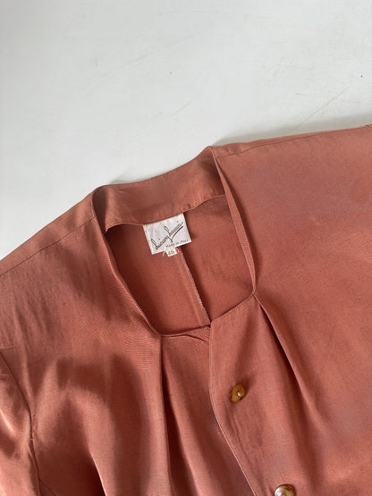 Linen blend rusty blazer