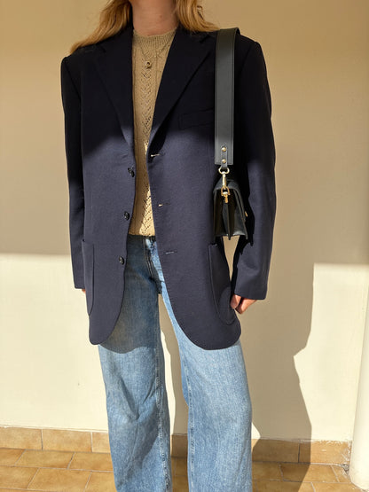 Everyday navy wool blazer