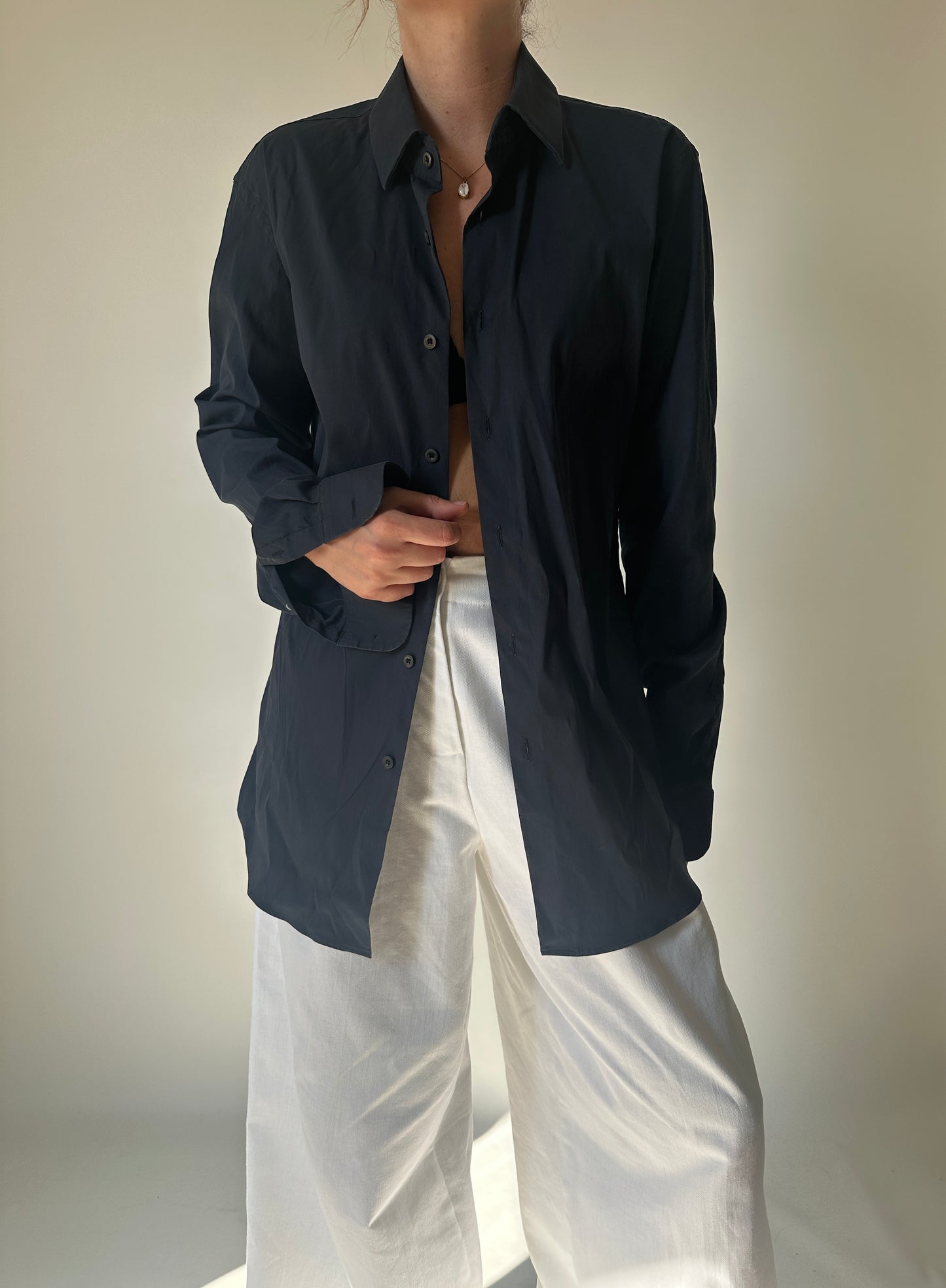 PRADA navy essential shirt