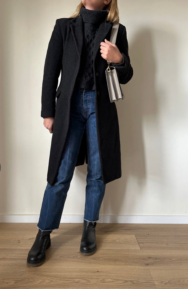 Wool and cachemire slim coat