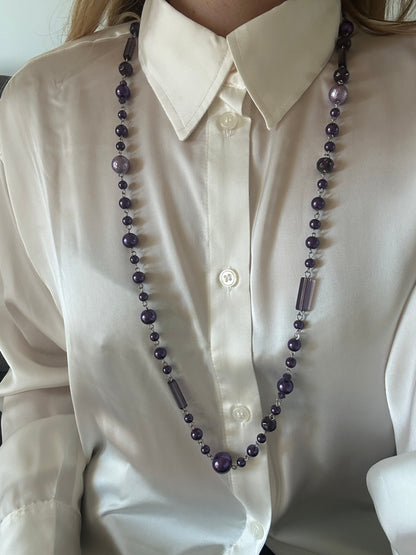 Purple stone necklace