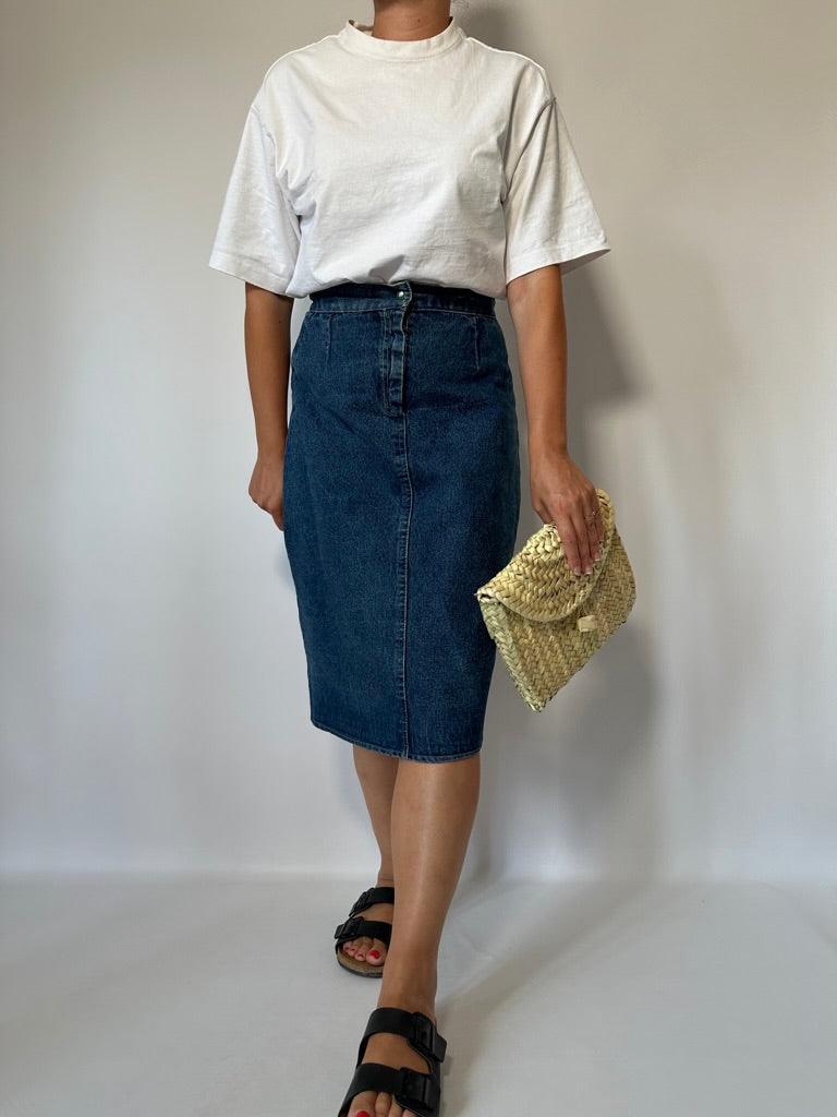 Indispensabile denim midi skirt