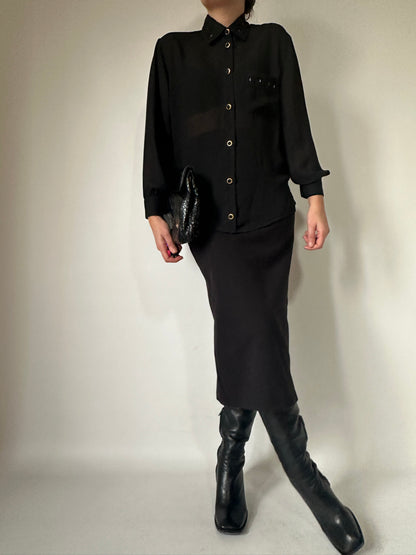 Organza black shirt