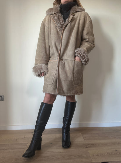 Ice shearling coat