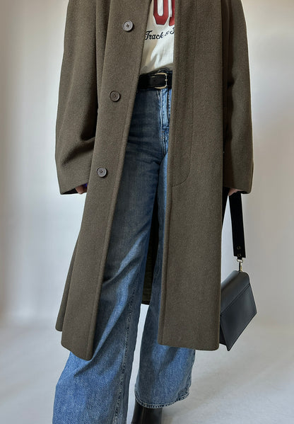 Wool and cachemire loden coat
