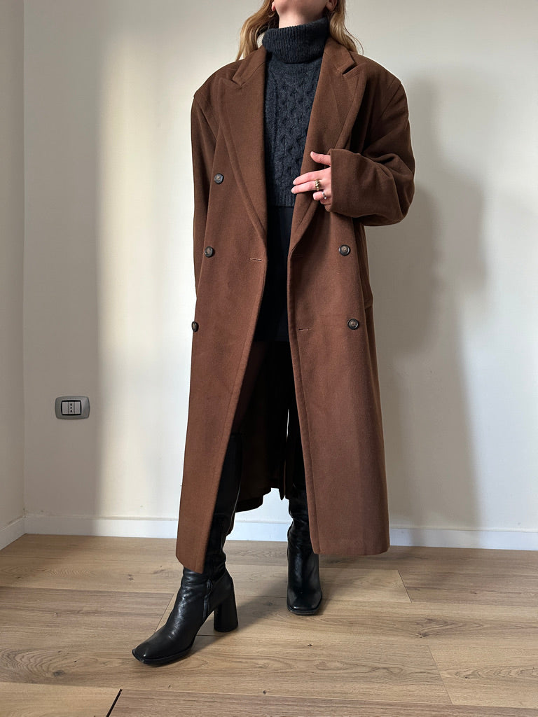 Chocolate extra long coat